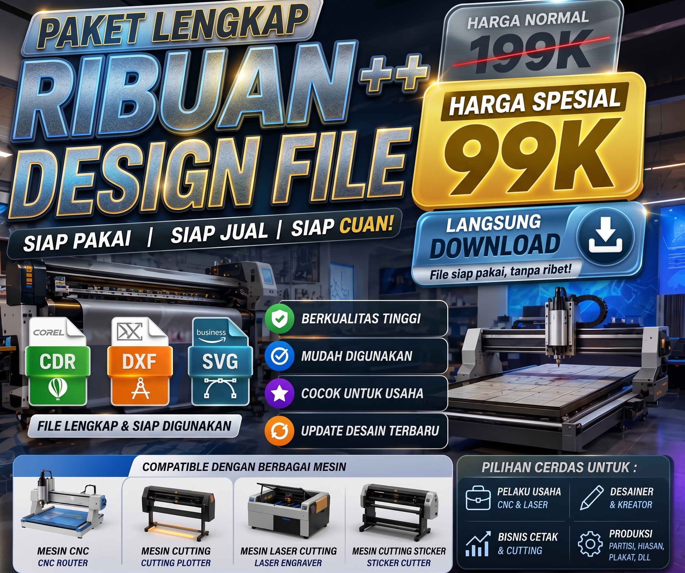Promo Paket Lengkap Ribuan Design File